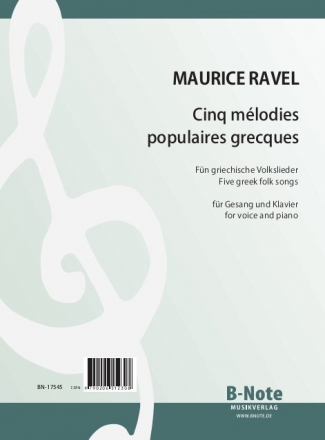Cinq mlodies grecques fr Gesang und Klavier
