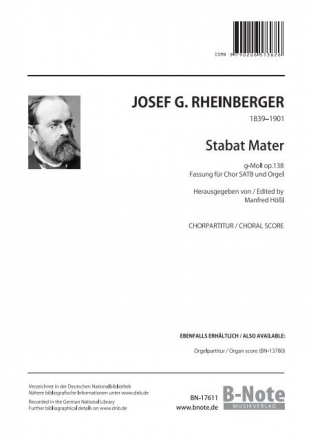 Stabat Mater g-Moll op.138 fr gem Chor und Orgel Chorpartitur