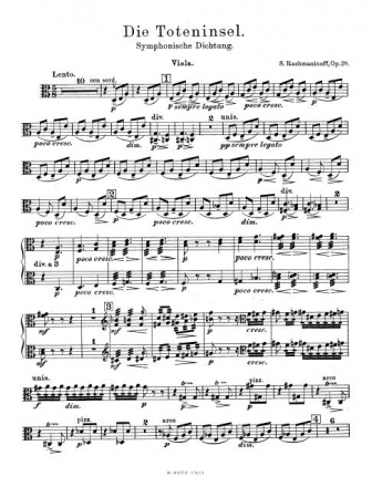 Rachmaninow, Sergei Wassiljewitsch , Die Toteninsel. Sinfonische Dicht Groes Orchester,Tenor Stimmensatz