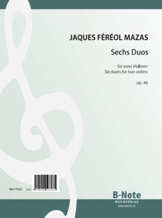 Mazas, Jacques Frol, Sechs leichte Duos op.46 Violine Spielnoten