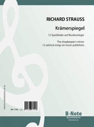 Krmerspiegel - 12 Spottlieder auf Musikverleger op.66 fr Gesang und Klavier