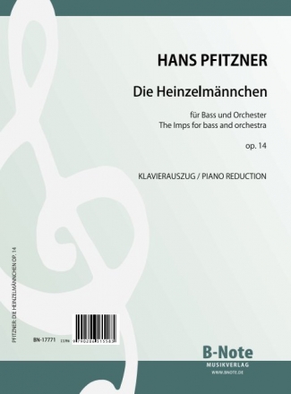 Die Heinzelmnnchen op.14 fr Bass und Orchester Klavierauszug
