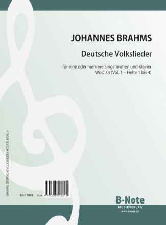 Deutsche Volkslieder WoO33 Band 1 fr 1-x Singstimmen und Klavier