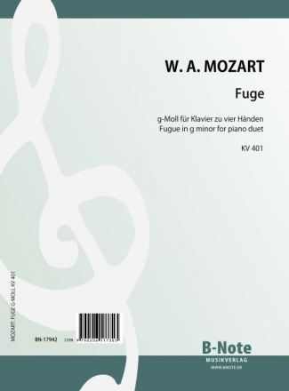Mozart, W.A., Fuge g-Moll Klavier 4hd Spielnoten
