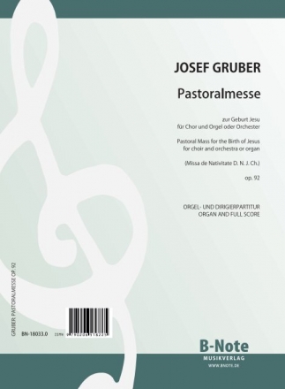 Pastoralmesse op.92 fr gem Chor und Orgel Partitur (la)