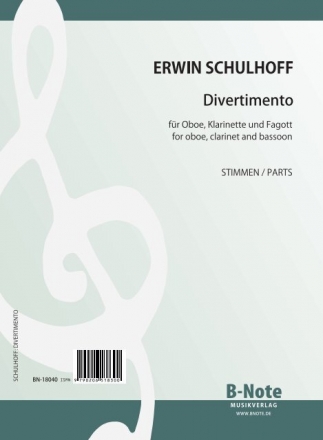 Schulhoff, Erwin, Divertissement fr Oboe,Klarinette,Fagott Stimmensatz