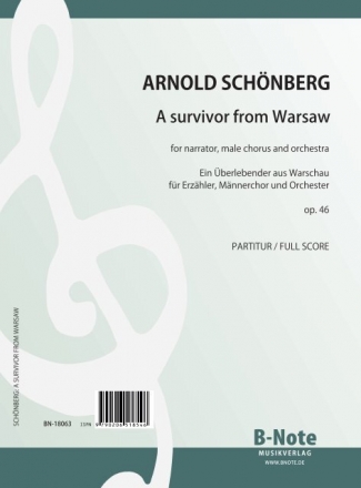 Ein berlebender aus Warschau op.46 fr Erzhler, Mnnerchor und Orchester Partitur