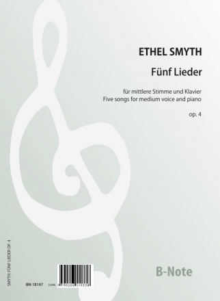 Fnf Lieder op.4 fr mittlere Stimme und Klavier
