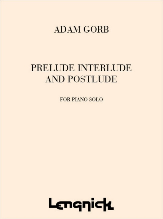 Gorb Prelude Interlude & Postlude Piano