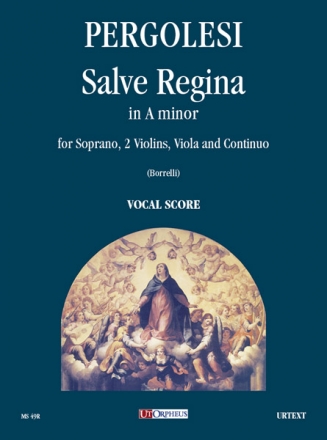 Salve regina a minor for soprano, 2 violins, viola and bc vocal score