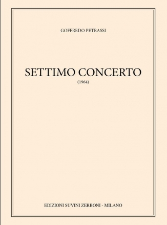 Goffredo Petrassi, Settimo Concerto Chamber Orchestra Partitur