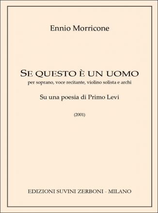 Se questo  un uomo per soprano, voce recitante, violino solista e archi Partitur