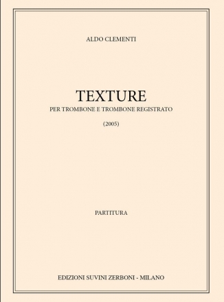 Texture per trombone e trombone registrato Partitur