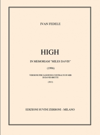 High  versione per sax Partitur