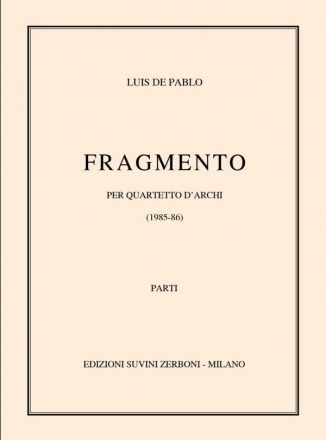 Fragmento Streichquartett Partitur + Stimmen
