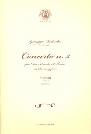 Concerto in do maggiore no.3 per oboe (flauto) e orchestra partitura