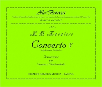 Zavateri, Lorenzo Gaetano Concerto V. Trascrizione per Organo o Clavicembalo