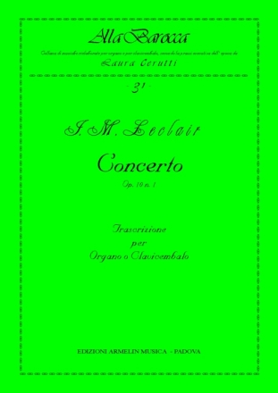Leclair, JeanMarie Concerto op. 10 n. 1. Trascrizione per Organo o Clavicembalo