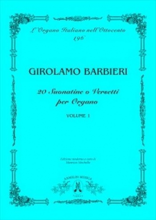 Barbieri, Girolamo 20 Suonatine o Versetti per Organo, vol. 1