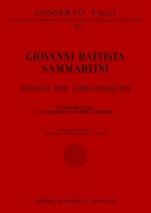 Sonata per armandolino per mandolino e basso(clavicembalo/pianoforte o chitarra)