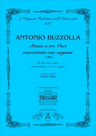 Messa a tre voci concertata con organo a 3 solisti, coro maschile e organo partitura