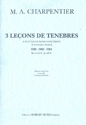 3 lecons de tenebres a 2 voci e bc