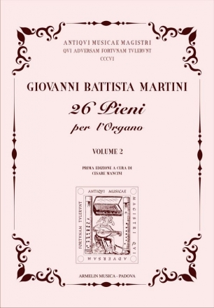Martini, Giovanni Battista 26 Pieni per l'Organo, vol. 2