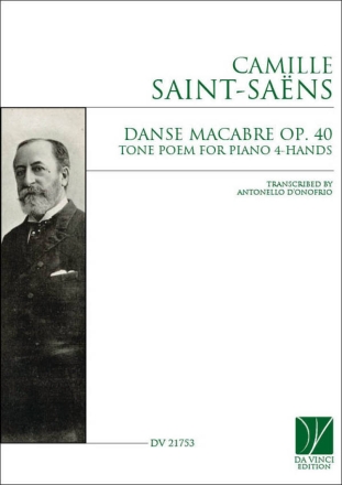 Camille Saint-Sans, Danse macabre Op. 40, Tone Poem for Piano 4-Hands Piano, 4-Hands Book