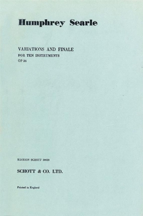 Variations and Finale op. 34 Piccoloflte, Oboe, Klarinette, Fagott, Horn, 2 Violinen, Viola, Violo Studienpartitur