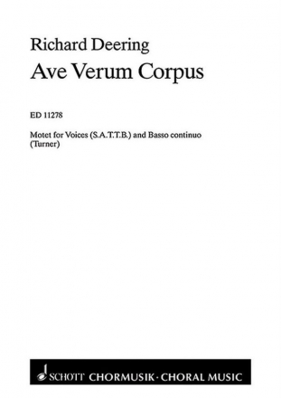 Ave verum corpus fr gemischten Chor (SATTB) a cappella und Orgel Partitur