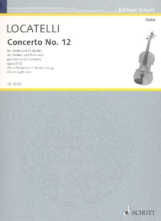 Konzert D-Dur Nr.12 op.3,12 für Violine und Orchester für Violine und Klavier