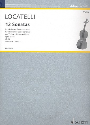12 Sonaten op.6 Band 1 (Nr.1-6) fr Violine und Bc