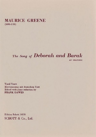 Song of Deborah/Barak  Klavierauszug