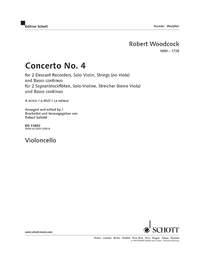 Concerto Nr. 4 a-Moll 2 Sopran-Blockflten, Violine und Streicher Einzelstimme Violoncello