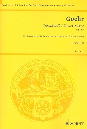Turmmusik op.85 fr Bariton und Ensemble Studienpartitur (en/dt)