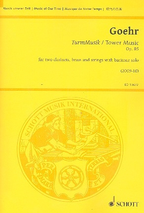 Turmmusik op.85 fr Bariton und Ensemble Studienpartitur (en/dt)