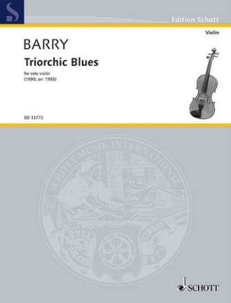 ED13772  Gerald Barry, Triorchic Blues for solo violin