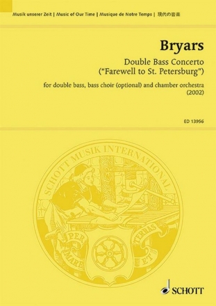 Concerto for double bass and chamber orchestra (male chorus ad lib) score