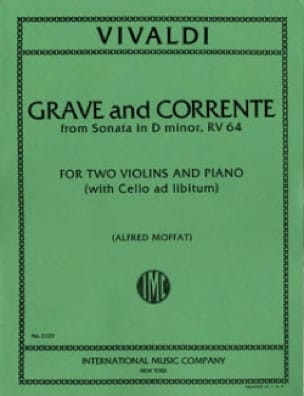 Antonio Vivaldi, Sonata Re M. F Xiii N. 24 (Vc Ad Lib.) (Moffat) 2 Violins and Piano