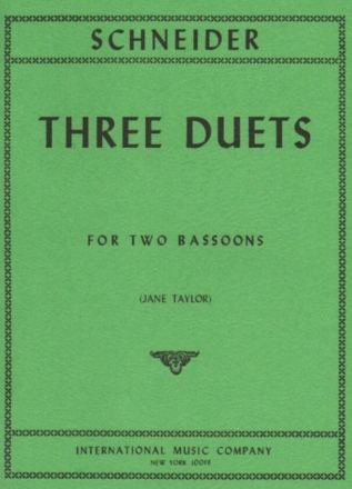 Georg Abraham Schneider, 3 Duetti (Taylor) 2 Bassoons