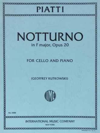 Alfred Piatti, Notturno F major op.20 Cello und Klavier