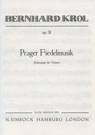 Prager Fiedelmusik op.31 fr Violine