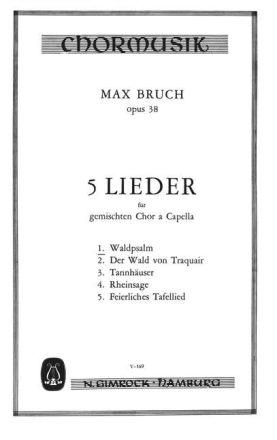 5 Lieder op.38,1 fr gem Chor (SSATBB) Chorpartitur