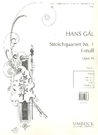 Quartett f-Moll Nr.1 op.16 für Streichquartett Stimmen