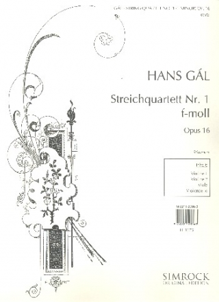 Quartett f-Moll Nr.1 op.16 fr Streichquartett Stimmen