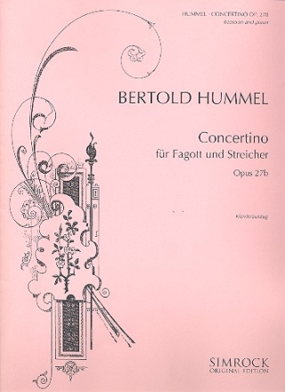 Concertino op.27b fr Fagott und Streichorchester fr Fagott und Klavier