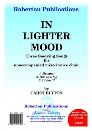 In Lighter Mood for unaccompanied mixed voice choir score