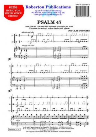 O clap your Hands for female chorus and piano score