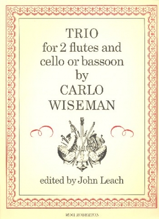 Trio for 2 flutes and cello (bassoon) score and parts
