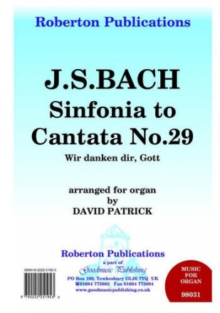 Sinfonia to Cantata no.29 for organ solo